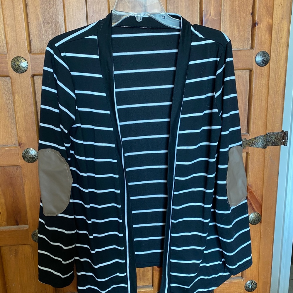 Cardigan with elbow patches